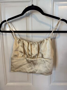 Zara Silk-Look Ruched Cami Top